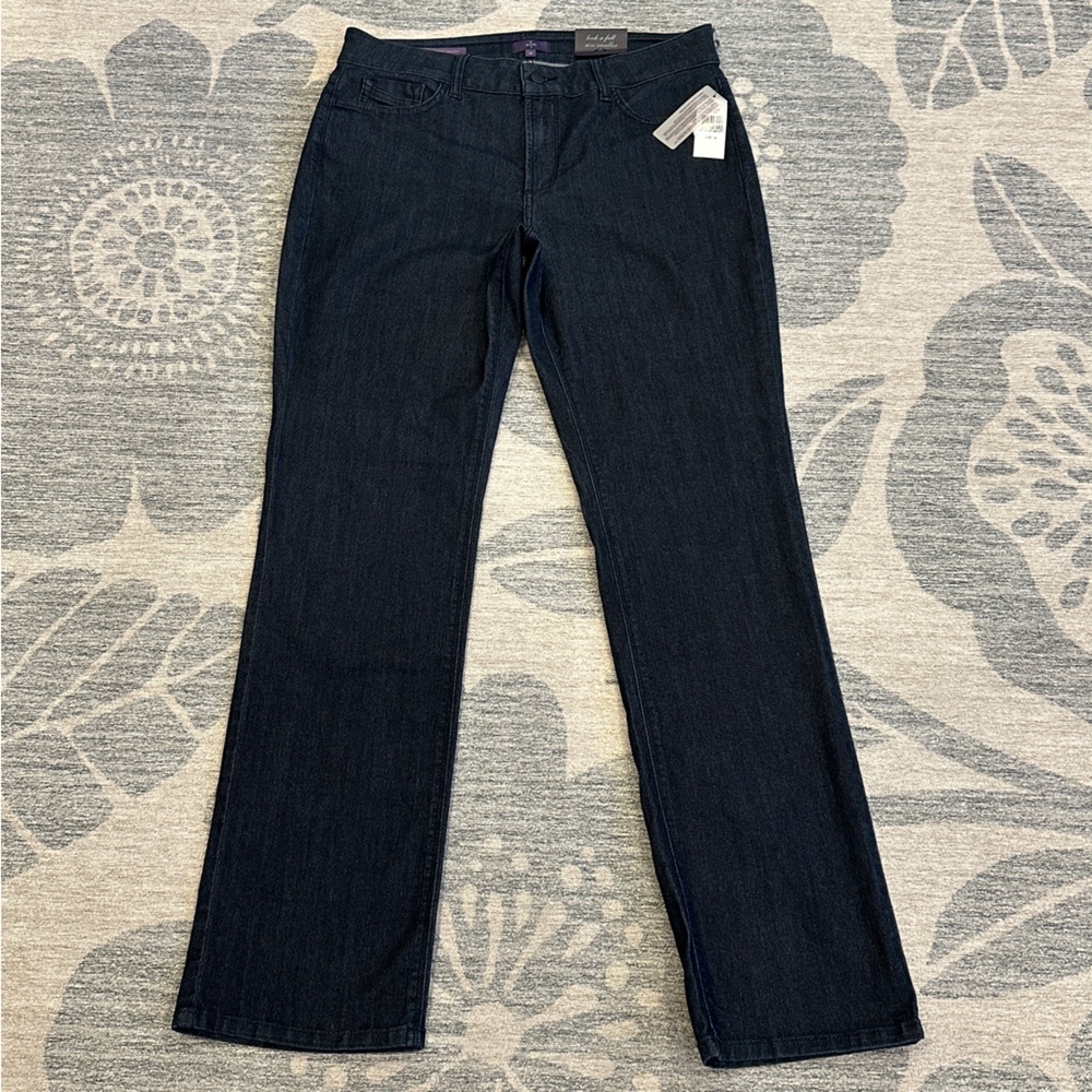 NYDJ Women Marilyn Straight Jeans Lift Tuck  14 Stretch 5 Pocket